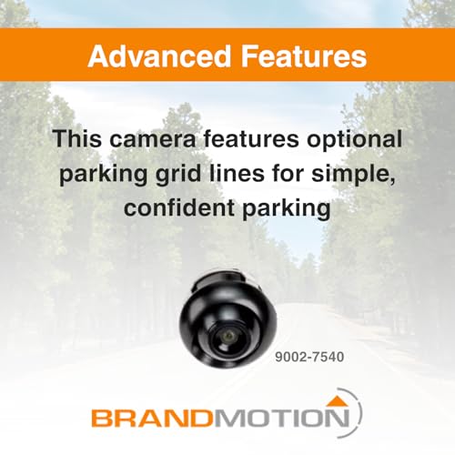 Image of Brandmotion 9002-7540 Factory Tailgate Harness with Bullet Camera | Fits 2011-2016 F250 F350 Super Duty | Waterproof Case | Color Image with Automatic White Balance | Rear View Camera