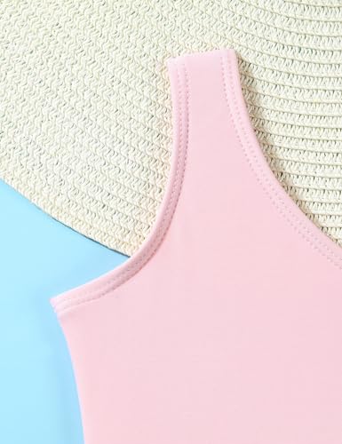 Baby Girl Swimsuit Cute One Piece Bathing Suit with Sun Protection Ruffles Swimwear 2T-6T3