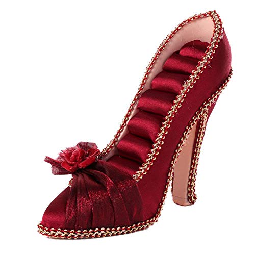 Pongnas Support de Bijoux, 4 pièce Pendentif Boucles d'oreilles Bracelet Bague Bague Chaussures Robe présentoir de modèle de Bijoux (vin Rouge)(Wine Red High Heels) Cover
