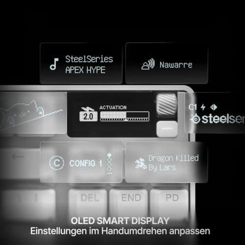 SteelSeries APEX PRO TKL Weiß Gen-3-Gaming-Tastatur – OmniPoint 3.0 analoge magnetische Schalter, Quickset-Auto-Presets (Schnellabzug… – Ansicht 4