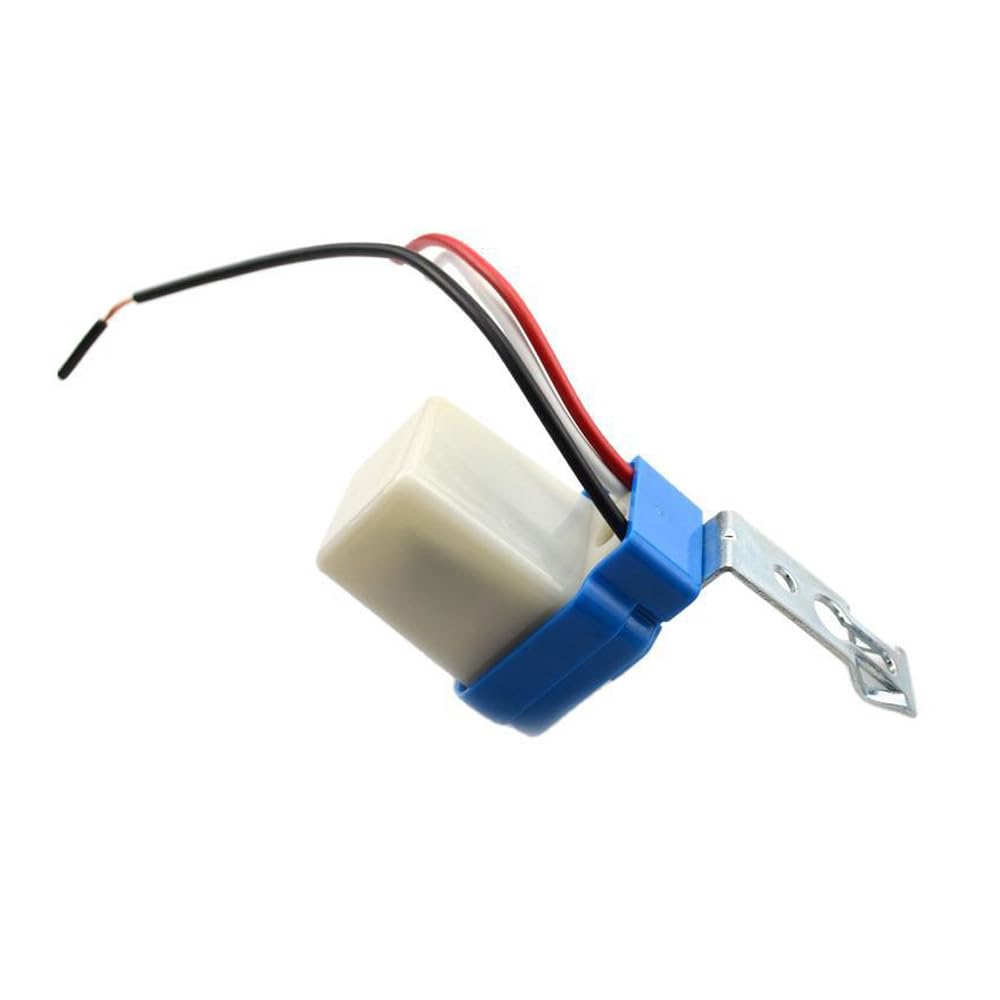 TopHomer 12V AC DC Photocell Sensor Switch, Dusk to Dawn Light Control Sensor Auto On Off for Street Light Parks Garden Lighting