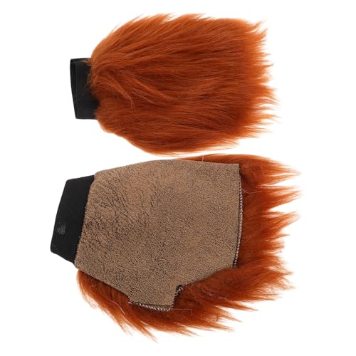 Mitones de pata de animal de felpa para fiestas de invierno y eventos de cosplay temáticos