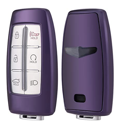 Coque clé Hyundai Genesis GV80 G70 TPU Violet anti-choc et anti-rayure Horande