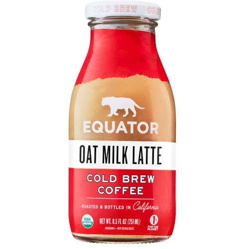Equator Coffees Organic Oat Milk Latte Cold Brew Coffee, 8.5 FZ