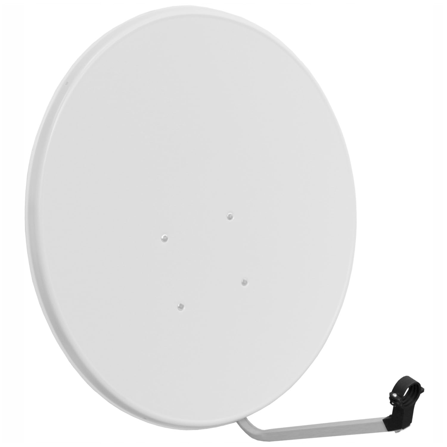 Antena parabólica LTC 90 cm | Acero galvanizado Resistente al Viento, Aluminio, Soporte Universal para convertidor (Gris Claro)