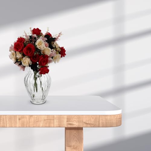 Vase à eau transparent double anse style rétro pour composition florale moderne - 6
