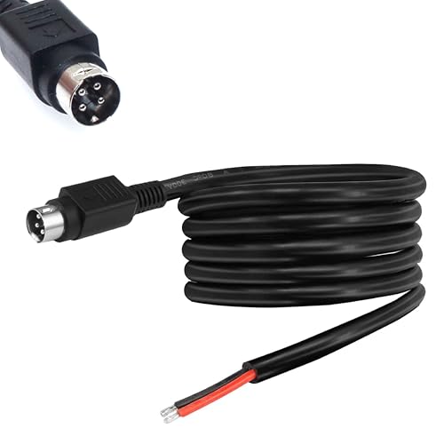 Cable de alimentación Pigtail de 12 V CC, 180 cm, conector de 4 pines para fuente de alimentación de extremo abierto, cable de reparación para DVD, LCD TV, coche DVR, cámara de 4 pines