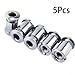 5-Pack Stainless Steel Mountain for Bike Chainring Screws and Bolts, Compatible with Single, Double, and Triple Chainrings, Silver（A）