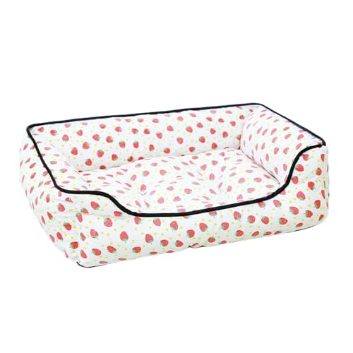 Lit carré en coton polyester doux panier pour chien toutes saisons