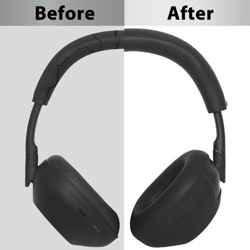 Accesorios Adhiper XM6 Sweat Covers para Sony WH-1000XM6 - Negro | Funda de silicona suave, cubierta 2-en-1 para audífonos con cubiertas para almohadillas y diadema, resistente al sudor y fácil de limpiar miniatura 7