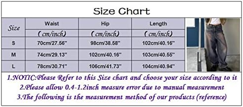 Women's Fashion Street Loose Washed Polished Waist Straight Pants Jeans Denim Trousers Denim Waist