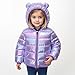 Bear Ear Hoodie for Kids Gradient Full Zip Up Long Sleeve Sweatshirts Fleece Fall Winter Cute Jackets with Pockets Dark Purple,90 Dark Purple,90