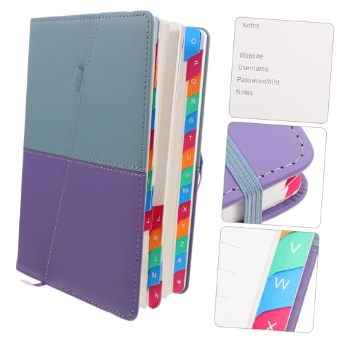 Carnet de mots de passe internet A5 avec onglets de bureau
