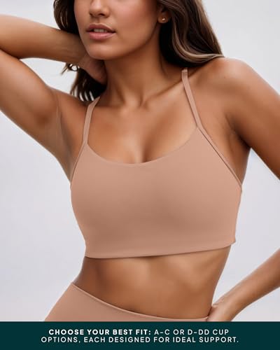 Image of PAVOI ACTIVE Yoga Racerback Bras for Women - Buttery Soft Low Support Scoop Neck Y-Back Thin Strap Sports Bra - FlexFlow
