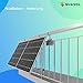 NuaSol - Balcony Power Plant Bracket Railing mounting for 2 Solar modules and one Inverter photovoltaic | Angular | Set | inclination Angle 0° & 25-45°| Railing Width up to 80x80mm, Silver