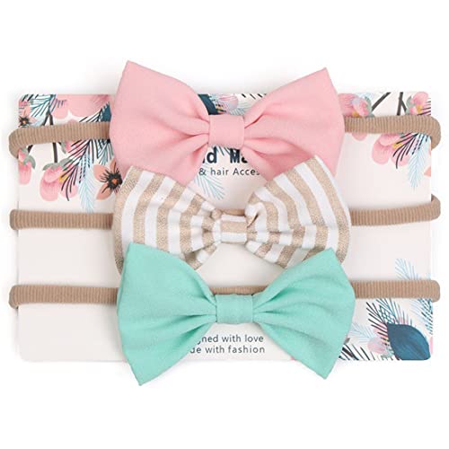 Zibuyu Headband For Baby Girl Nylon Soft Hair Bow For Baby Girl Elastic Head Bow For Small Girls 0-6 Months Baby Head Accessories For Girls – 3 Pieces, Multi Zibuyu Headband For Baby Girl Nylon Soft Hair Bow For Baby Girl Elastic Head Bow For Small Girls 0-6 Months Baby Head Accessories For Girls – 3 Pieces, Multi