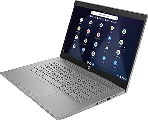 HP HD 14" Chromebook Laptop for Student and Business, Intel Celeron Processor N4120, 4GB RAM 128GB Storage(64GB eMMC + 5ave 64GB Flash Memory), Wi-Fi, Bluetooth, HDMI, Chrome Os, Modern Gray — photo 3 of 6
