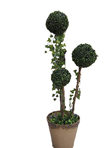 Kw-tool Árbol de Milán de simulación, Bola de Hierba Artificial con Bola de 3 Hierbas, para Sala de Estar, Centro Comercial, mobiliario de Hotel, 130 cm.