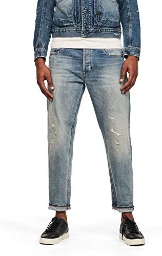 G-STAR RAW Herren Morry 3D Relaxed Tapered Selvedge Jeans, Blau 