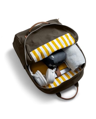Image of DailyObjects Field Daypack Casual backpack fits upto 14 inch inch laptop with Luggage Sleeve| Unisex Travel Backpack | Made of Durable Canvas Material | Zippered Compartments with Pockets