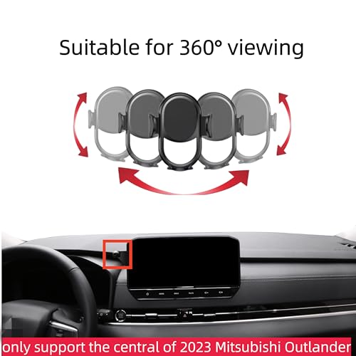 Kiopsom Car Phone Holder Fit For 2023 Mitsubishi Outlander Accessories Mount Hands Free 360 Degree Rotation thumb #2