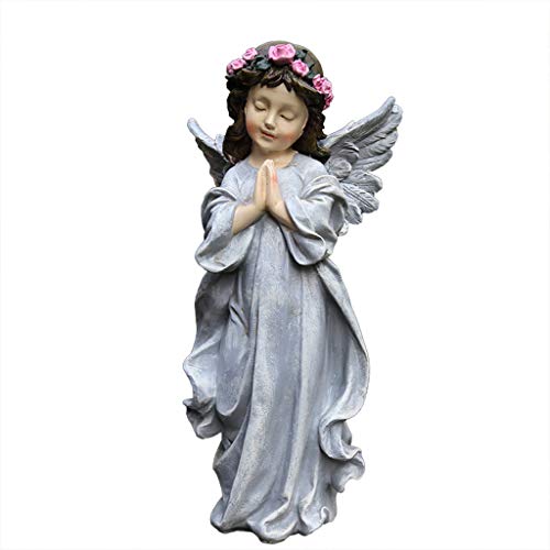 Figurines de fées et accessoires de jardin miniatures gris pour petite fille