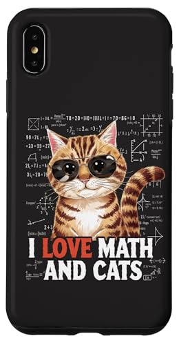 Amo Matematica e Gatti Insegnante Matematica Proprietario di Animali Amanti Gatti Custodia per iPhone XS Max