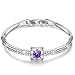 Mothers Day Gift Menton Ezil Spiritual Guidance Bangle Bracelets Made With Swarovski Crystals Love Design Rose Gold Jewelry for Women Girls