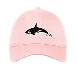 Custom Soft Baseball Cap Orca Style A Embroidery Twill Cotton Dad Hats for Men & Women Buckle Closure Soft Pink Design Only