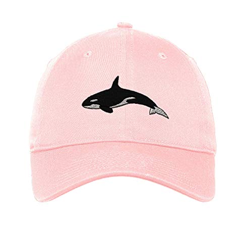 Custom Soft Baseball Cap Orca Style A Embroidery Twill Cotton Dad Hats for Men & Women Buckle Closure Soft Pink Design Only