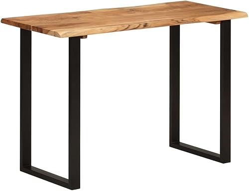 Miniatura 8 de YPWRENH Mesa de cóctel decorativa de 43.3 x 19.7 x 29.9 pulgadas, madera maciza de acacia para comedor, cocina o sala de estar