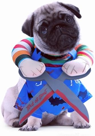 Dog Halloween Scissors Style Doll Costume, Adjustable Funny Cospl...