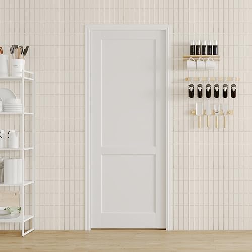 Image of Sliding Pocket Door, 32 inch x 80 inch, 2-Panel Core with Frame and Hardware Kit Set, Interior Doors for Pocket Door, White Primed - No Panel Assembly Required