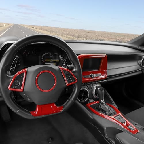 Garnitures intérieures Chevrolet Camaro 2017-2022 JeCar rouge aspect premium