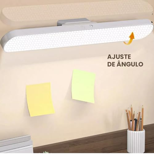 Luminária De Mesa Led Recarregável USB Touch com Suporte Magnético e Base para Apoio de Mesa, ideal