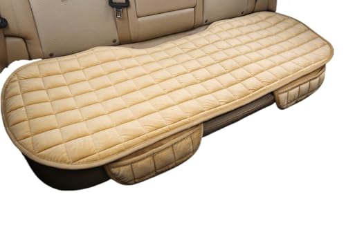 Xiraivke シートクッション 車用 座布団 柔らかい ふわふわ 車の座布団 カーアクセサリ 高反発 クッション 滑り止め 耐久性 蒸れない 運転用 宅用 (ベージュ,50*133cm)