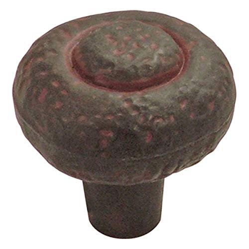 Weekly Top Sale Hickory Hardware P3002-RI-25B Refined Rustic Collection Knob, 1-1/4 Inch Diameter, Iron, 25 Each