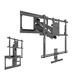 Mount-It! Fireplace Mantel TV Wall Mount, Above Fireplace Drop Down TV Mount, Pull Down Mantle Mount with Spring Assist, Sizes 42-65 inches with VESA from 100x100 to 600x500, max 55 lbs Weight