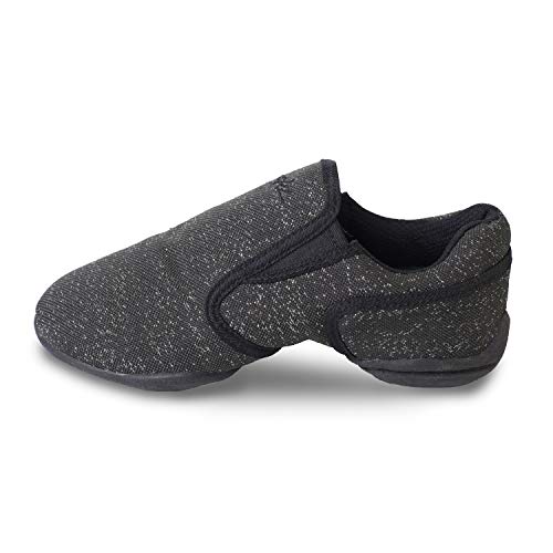 Skazz by Sansha Unisex-Child Studio Exercise Sneakers Slip on Dance Shimmery Canvas Split-Sole Mulan (US 2 / Skazz J M)3