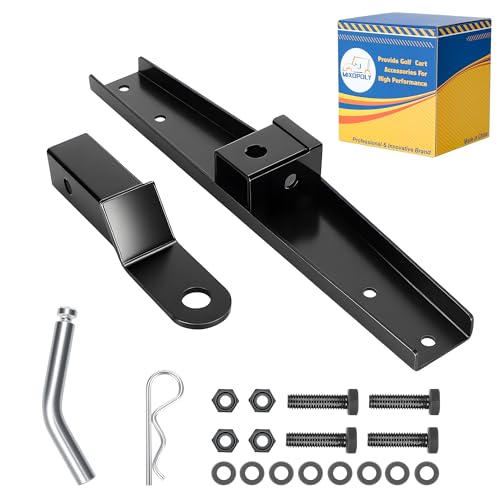 MIXOPOLY Golf Cart Trailer Hitch for EZGO TXT/Medalist Gas and Electric 1994-up Heavy Duty Rear Bumper Trailer with Receiver No Drilling Required