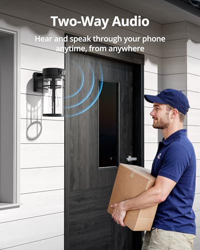 Jarnex Outdoor Porch Light Security Camera, 2K HD Pan & Tilt Wall Lantern with AI Human Tracking, 2-Way Talk, Infrared Night Vision, Dual-Band WiFi, Auto Dusk to Dawn – for Porch, Garage, Doorway - image 8