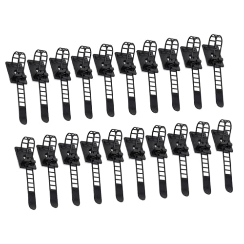 Uonlytech 25 piezas Clips para Cables para Escritorio, Clips Adhesivos para Gestión de Cables miniatura 1