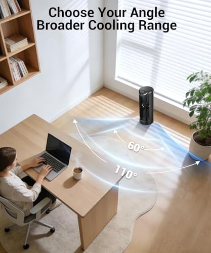 Personal Tower Fan for Bedroom, Portable Desk Table Fan with Remote - Image 2