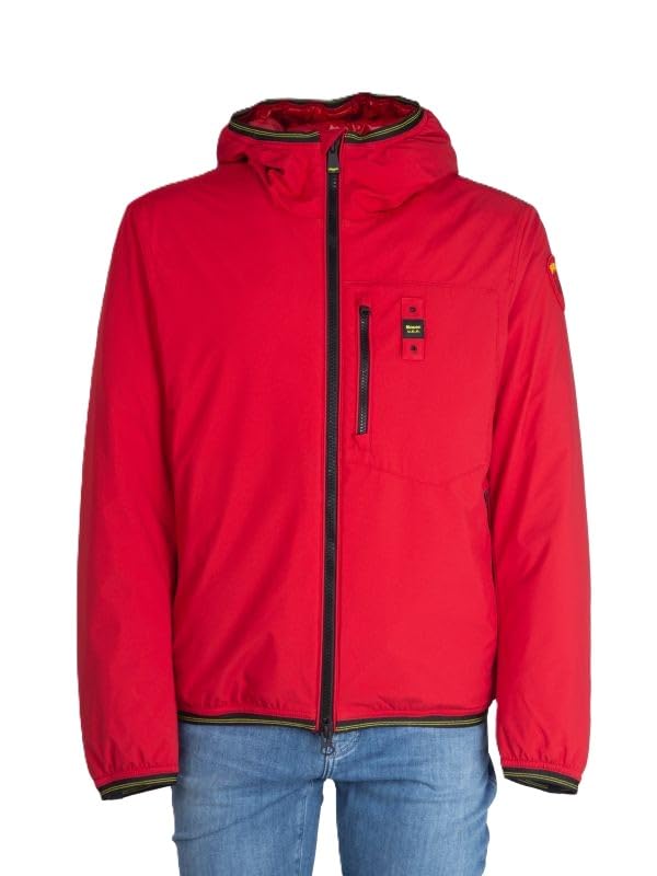 Blauer - Chaqueta de plumas con capucha para hombre, rojo, M