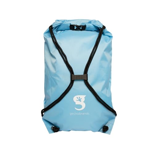 Image of geckobrands Embark 10L Drawstring Backpack - Waterproof, Lightweight Dry Bag for Beach, Hiking, and Light Water Activities