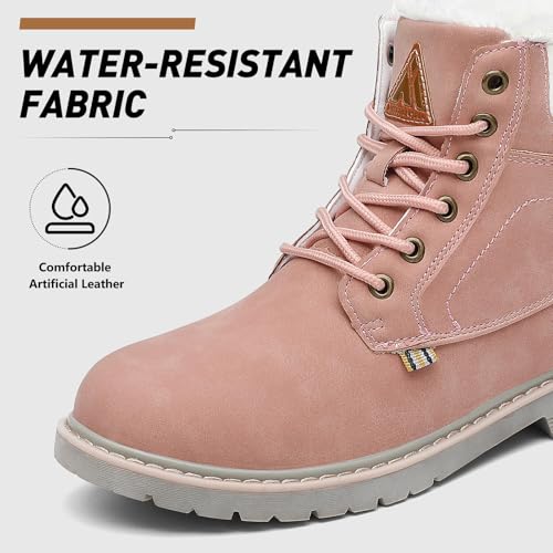 Image of Mishansha Snow Boots for Women Warm Winter Hiking Boots Size 5.5-10.5 | Waterproof Upper, Plush Lining, Removable Fur Insole, Slip-Resistant Outsole Ankle Booties for Cold Weather Walking Outdoor