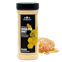 Granulated Honey 9.7 oz Honey Powder & Granules Sweetener for Coffee, Tea, Cooking & Baking Makes a great BBQ seasoning - Non-GMO, Gluten-Free. Long Lasting Flavor - Not Sticky by The Spice Lab