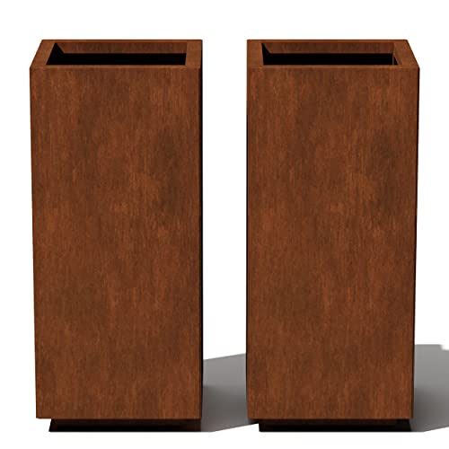 Veradek Corten Steel Pedestal Planter (2-Pack)