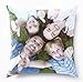 WEI YOU Personnalisé Housse De Coussin,Personnalisée Imprimée Recto-Verso Tout Texte Et Image Taies d'oreiller Personnalisées Cadeaux Uniques (Different Two Sided,45X45cm)