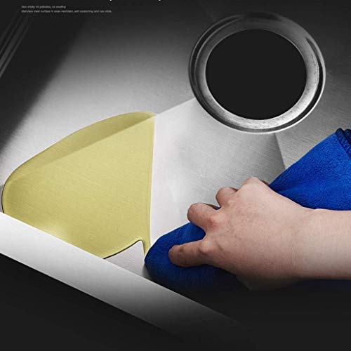 TUTR Wasch- oder Spülbecken, einzige Schüssel Küchenspüle, Tiefwäsche Ausgussbecken, Gewerbe Handgemachte Kitchen Sink (Farbe: Silber) (Size : 55 * 45 * 20cm) - Image 8